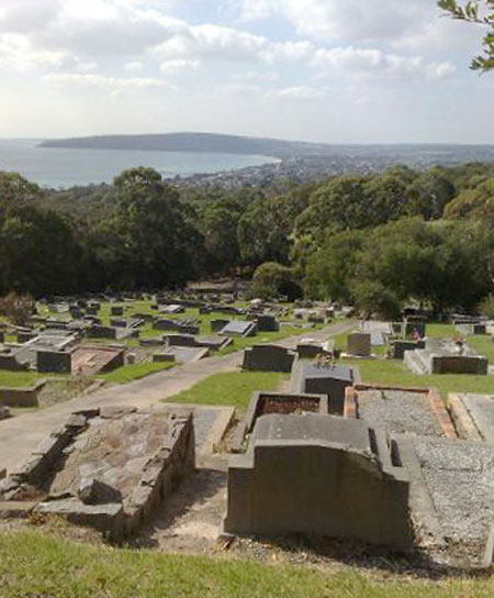 Dromana Cemetery with it's great view