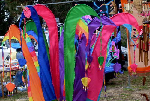 Market stalls at the Dromana Strawberry Festival