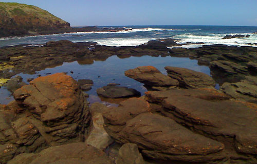 Rock pools at the Flinders Blowhole